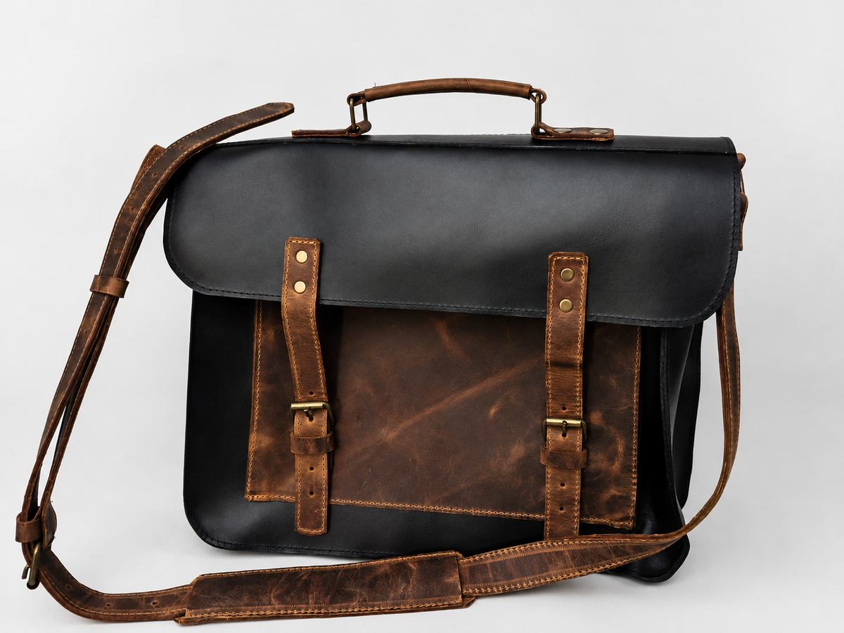 Maletín Messenger Ejecutivo de Piel – Elegancia Profesional y Diseño Heritage