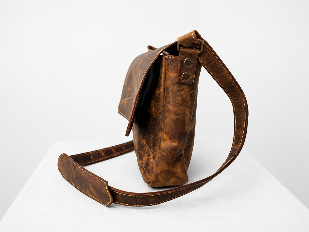 Bolso Messenger de Piel Heritage – Diseño Vintage, Elegancia y Funcionalidad