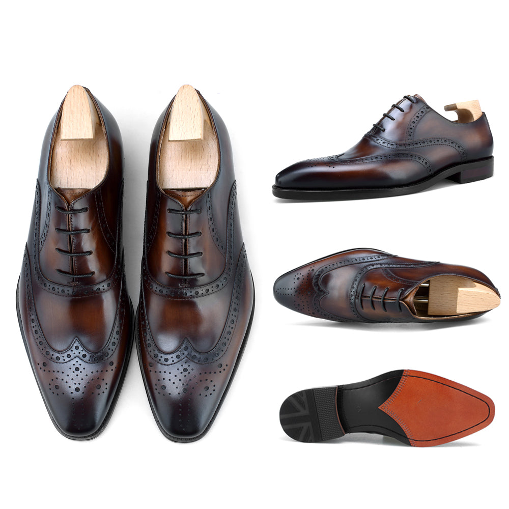 Zapatos de vestir Oxford para Hombre: Piel, ideales para oficina, negocios y bodas