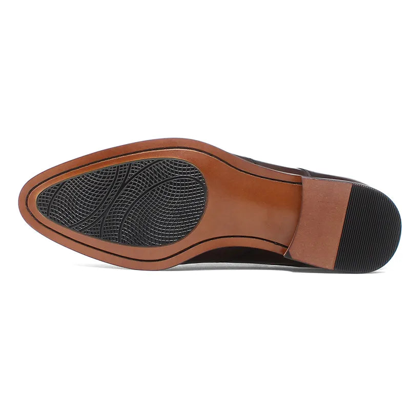 Zapatos de vestir Oxford Brogue artesanal para Hombre: Diseño de moda y cierre con cordones