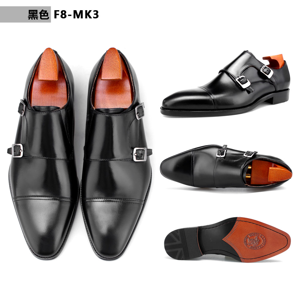 Zapatos Moncks con Doble Hebilla CornideModa: Distinción Artesanal en Cuero Puro