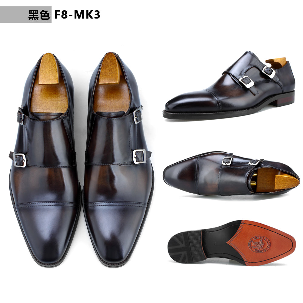 Zapatos Moncks con Doble Hebilla CornideModa: Distinción Artesanal en Cuero Puro