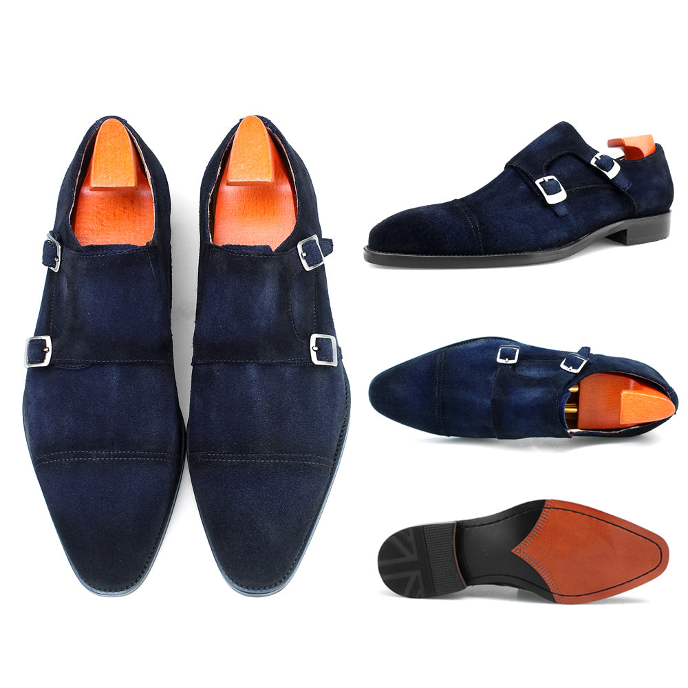 Zapatos Moncks con Doble Hebilla CornideModa: Distinción Artesanal en Cuero Puro