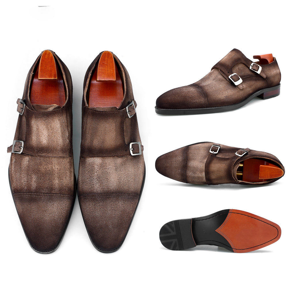 Zapatos Moncks con Doble Hebilla CornideModa: Distinción Artesanal en Cuero Puro